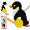 Viga Toys Medinis pingvinas stumtuvas