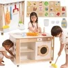 Viga Toys Interaktyvi virtuvėlė ir valymo stotelė vaikams Viga