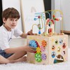 „Viga“ veiklos dėžutė Medinių mokomųjų žaidimų centras 5in1 Kostka