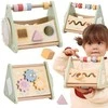 Viga Toys VIGA aktyvumo trikampis 5 in 1 medinis edukacinis žaislas