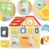 Viga Toys Medinė Montessori lavinamoji lentelė Atradimų ir mokymosi namelis VIGA