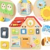 Viga Toys Medinė Montessori lavinamoji lentelė Atradimų ir mokymosi namelis VIGA