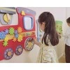 Viga Toys Medinė sensorinė-manipuliacinė lenta VIGA Traukinys