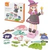 Viga Toys Medinė magnetinė edukacinė aprengimo dėlionė VIGA