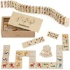 Viga Toys VIGA medinis domino 2in1 Gyvūnai ir skaičiai