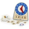 Viga Toys VIGA Wooden Clock Learning Time Clock Montessori