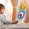 Viga Toys VIGA Wooden Clock Learning Time Clock Montessori