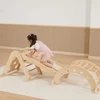 Viga Toys Viga Home žaidimų aikštelė 3in1 Piklerio trikampis supamoji lova ir čiuožykla