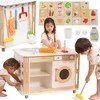 Viga Toys Interaktyvi virtuvėlė ir valymo stotelė vaikams Viga