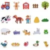 Viga Toys Medinių magnetų rinkinys ūkio draugai Viga 20vnt