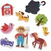 Viga Toys Medinių magnetų rinkinys ūkio draugai Viga 20vnt