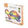 Viga medinis 3D galvosūkis edukacinis dėlionės abėcėlės numeriai Turtle Montessori