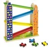 Viga Toys Viga medinė automobilių trasa City 4 automobiliai