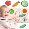 Viga Toys Viga medinė Montessori dėlionė 2in1 Daržovės