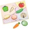 Viga Toys Viga medinė Montessori dėlionė 2in1 Daržovės