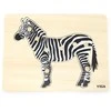 Viga medinis montessori dėlionės zebra su Pinski
