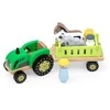 Viga Toys Viga 44680 Medinis traktorius su priekaba ir gyvūnais