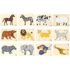 Dėlionė Viga Toys Viga medinis galvosūkių komplektas 12 galvosūkių gyvūnai Montessori + Stendas