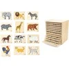 Dėlionė Viga Toys Viga medinis galvosūkių komplektas 12 galvosūkių gyvūnai Montessori + Stendas