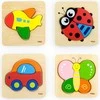 Viga Toys VIGA Pirmoji medinė dėlionė kūdikiui Boružėlė