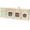 Viga Toys VIGA PolarB Wooden Kitchen Set XL Skalbimo mašina, Stove, Indaplovė - Žalias