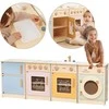 Viga Toys VIGA PolarB Wooden Kitchen Set XL Skalbimo mašina Stove Indaplovė