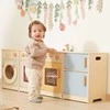 Viga Toys VIGA PolarB Wooden Kitchen Set XL Skalbimo mašina Stove Indaplovė