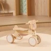 Viga Toys Medinis triratukas Rudas meškiukas su minkštais ratukais VIGA PolarB
