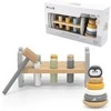 Viga Toys rinkinys Medinė piramidė + pingvinas Montessori plaktuku