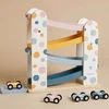 Viga Toys VIGA PolarB Wooden Car Track Slide Parking 4 Cars 18m+