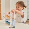 Viga Toys VIGA PolarB Wooden Car Track Slide Parking 4 Cars 18m+