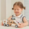 Viga Toys VIGA PolarB Wooden Car Transporter 3 Cars Driver 18m+