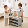Viga Toys VIGA PolarB Wooden Kitchen 2-in-1 Shop Stand with Accessories for Children 3+