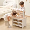 Viga Toys VIGA PolarB Wooden Kitchen 2-in-1 Shop Baltas Kitchen Accessories Stand