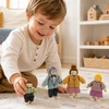 Viga Toys VIGA Medinės Lėlės 4 Asmenų Rinkinyje
