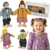 Viga Toys VIGA Medinės Lėlės 4 Asmenų Rinkinyje
