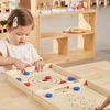 Viga Toys VIGA Wooden 4-in-1 Arcade Game Table Hockey Curling Bowling Ludo