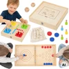 Viga Toys VIGA Wooden 4-in-1 Arcade Game Table Hockey Curling Bowling Ludo