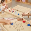 Viga Toys VIGA Wooden 4-in-1 Arcade Game Table Hockey Curling Bowling Ludo