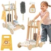 Viga Toys VIGA Wooden Cleaning Trolley with Accessories 11 pcs.