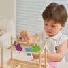 Viga Toys VIGA Wooden Laundry Set Clothes Dryer Clothes Pegs Montessori 27 pcs