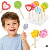 Viga Toys VIGA Mediniai ledinukai Konditerijos parduotuvės rinkinys 6 vnt. vaikams nuo 18 mėn.