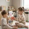 Viga Toys Medinė Žaislas Karvė Su Sukamais Diskais