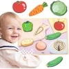 Viga Toys Viga medinė Montessori dėlionė 2in1 Daržovės
