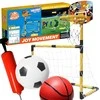 2in1 Krepšinio rinkinys ir Futbolo vartai + kamuoliai ir pompa, WOOPIE