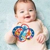 Kūdikių sensorinis žaislas 2in1 kramtukas ir barškutis Montessori WOOPIE BABY
