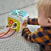 Woopie Baby WOOPIE Žaislas Elastingas Jautrumo Kubas Su Gyvūnais + Barška 7 vnt.