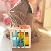 Sensorinė edukacinė kaladėlių rūšiavimo dėžutė WOOPIE BABY 11 vnt