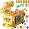 Woopie Baby WOOPIE Interaktyvus Edukacinis Autobusėlis 6w1 Młoteczek Cymbałki +18m