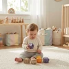 WOOPIE BABY sensoriniai kaladėlių rinkinys vaikams 12vnt